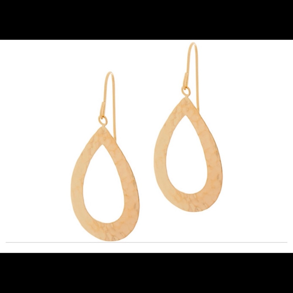 Hammered teardrop earrings